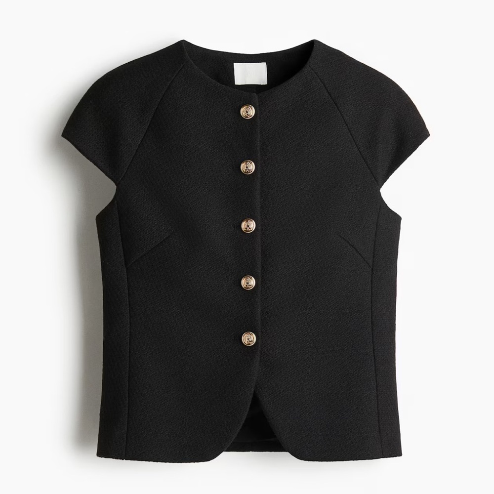 H&M Black Textured Vest